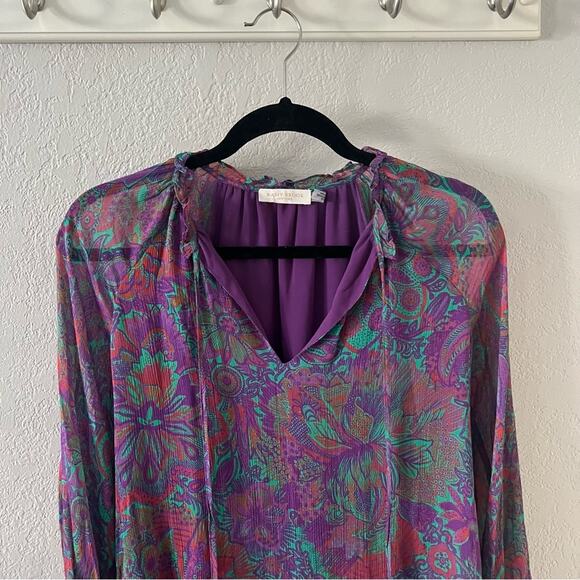 Ramy Brook Funky Floral Print Blouse - Picture 4 of 8